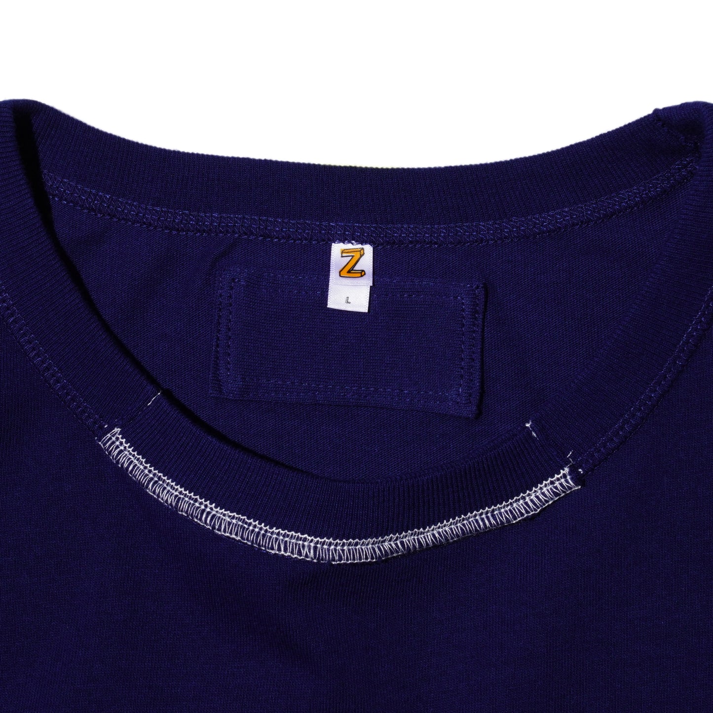 ZISE 011 SQUARE PATCHED T-SHIRT (NAVY w/ NAVY)