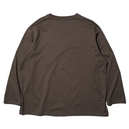 ZISE 013 SNAP BUTTON LONG SLEEVE TEE (BROWN)