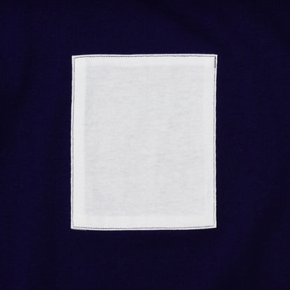 ZISE 011 SQUARE PATCHED T-SHIRT (NAVY w/ WHITE)