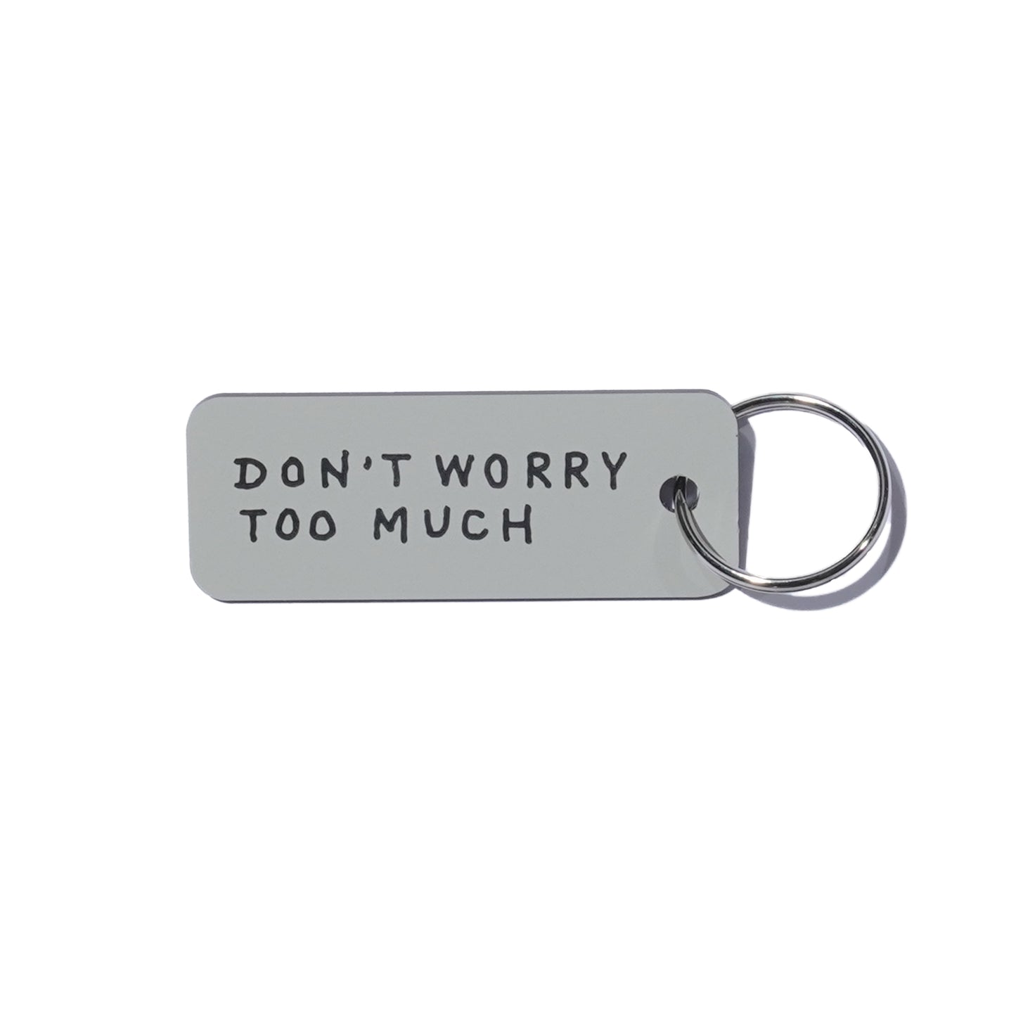 J.30000 "DON'T WORRY TOO MUCH" KEYTAG (LIGHT GREY / BLACK)