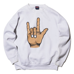 SAVVY TRAU& LOEVNER LOVE AND PEACE SWEATSHIRT
