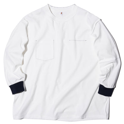 ZISE 016 REVERSIBLE LONG SLEEVE T-SHIRT (WHITE)