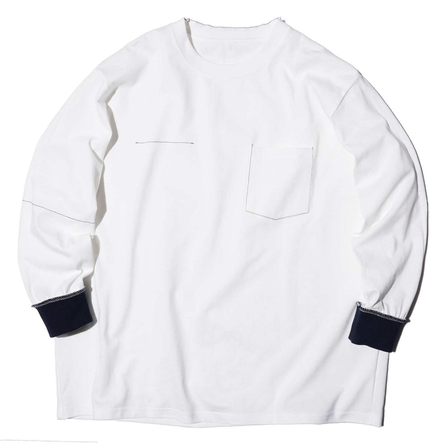 ZISE 016 REVERSIBLE LONG SLEEVE T-SHIRT (WHITE)