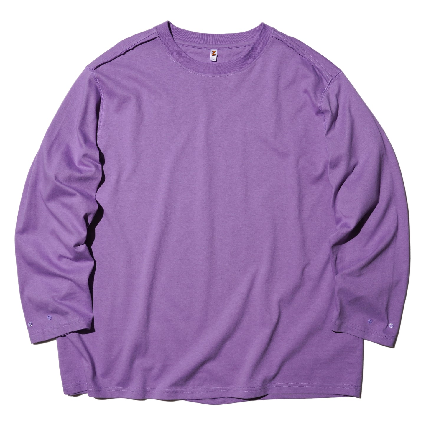 ZISE 013 SNAP BUTTON LONG SLEEVE TEE (PURPLE)