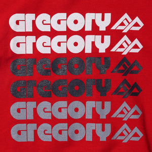 GREGORY TYPOGRAPHY T-SHIRT (RED)