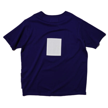 ZISE 011 SQUARE PATCHED T-SHIRT (NAVY w/ WHITE)