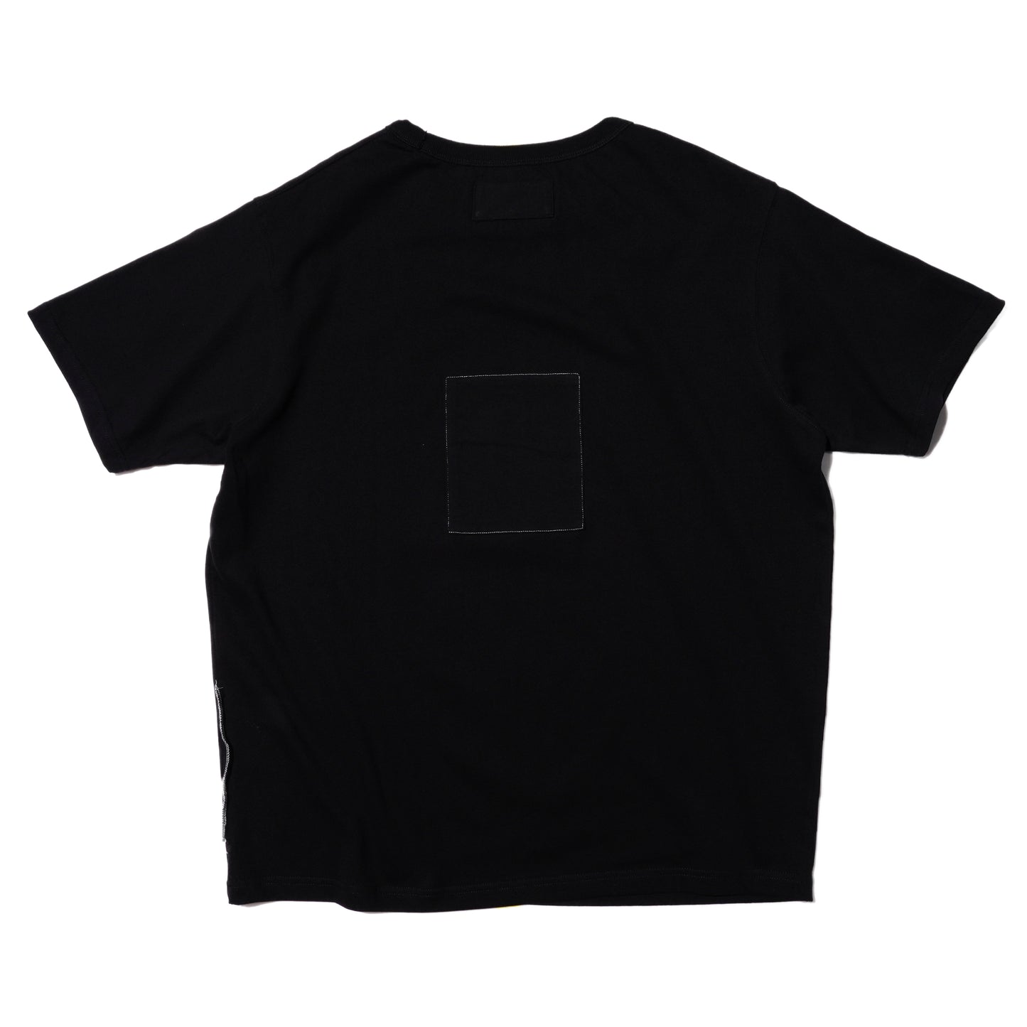 ZISE 011 SQUARE PATCHED T-SHIRT (BLACK w/ BLACK)