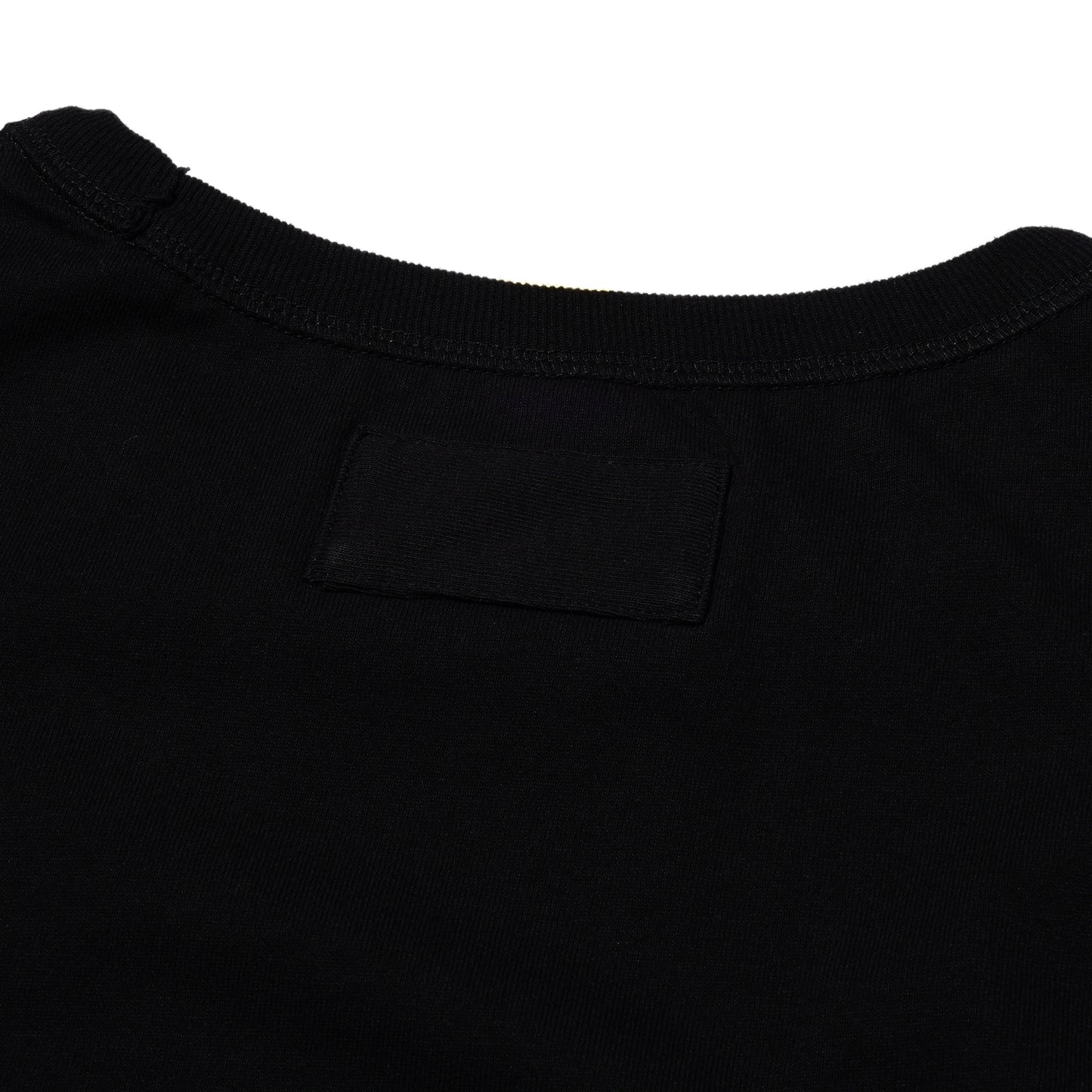 ZISE 011 SQUARE PATCHED T-SHIRT (BLACK w/ BLACK)