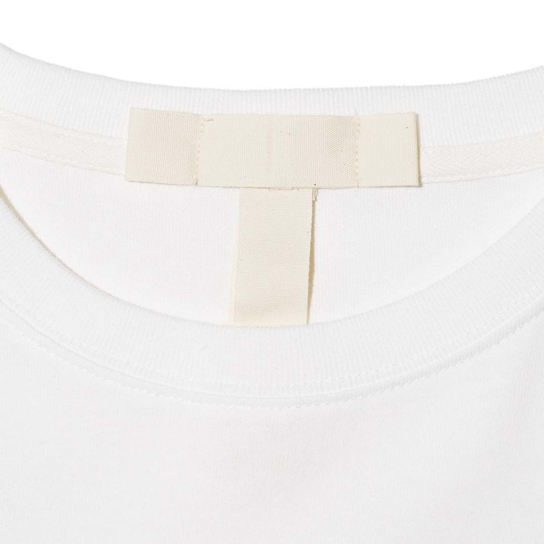 ZISE 008 DOUBLE POCKETS T-SHIRT (WHITE w/ GREEN STITCHES)