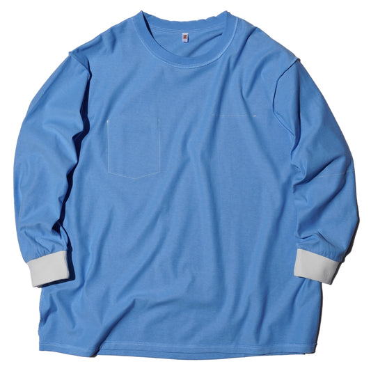 ZISE 016 REVERSIBLE LONG SLEEVE T-SHIRT (LIGHT BLUE)