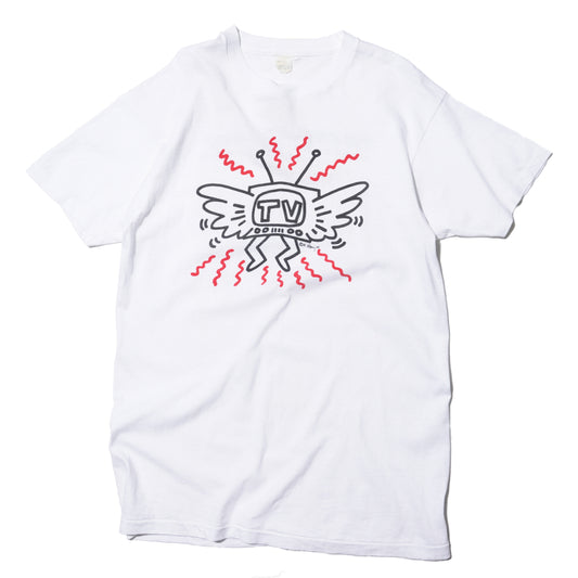 KEITH HARING "THE COMIC ART SHOW" TV GRAPHIC T-SHIRT