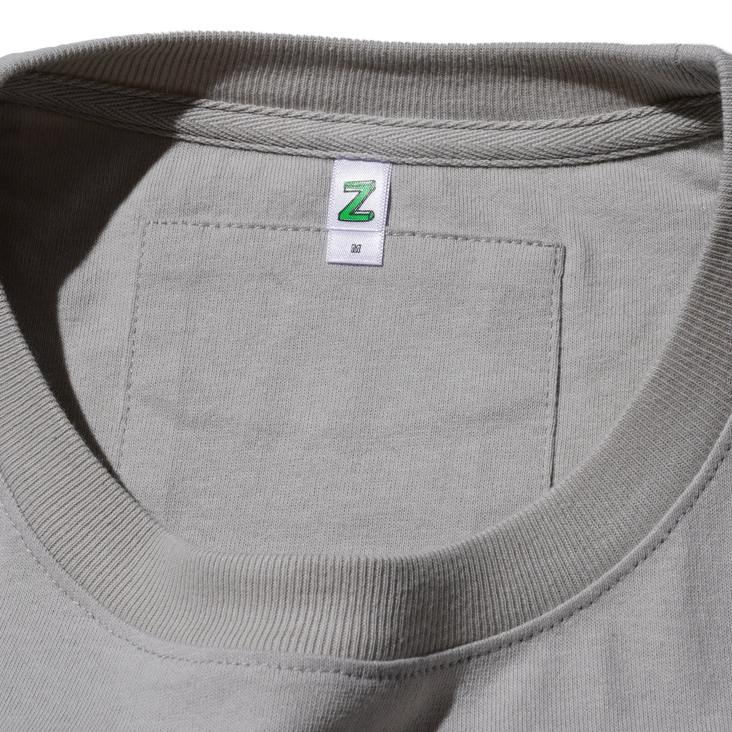 ZISE 002 PLAIN T-SHIRT (LIGHT GREY)