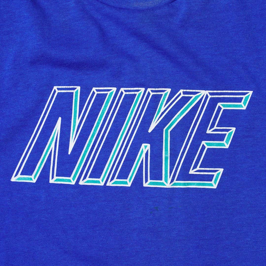 NIKE WHITE/TURQUOISE OUTLINE LOGO T-SHIRT