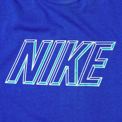 NIKE WHITE/TURQUOISE OUTLINE LOGO T-SHIRT