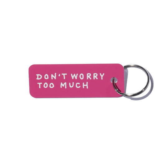 J.30000 "DON'T WORRY TOO MUCH" KEYTAG (PINK / WHITE)