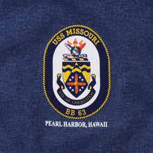 USS MISSOURI BB63 "PEARL HARBOR, HAWAII" T-SHIRT