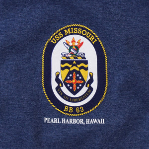 USS MISSOURI BB63 "PEARL HARBOR, HAWAII" T-SHIRT