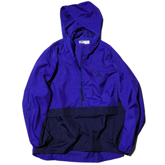 NIKE ACG NAVY LOGO QUARTER ZIP WINDBREAKER PULLOVER