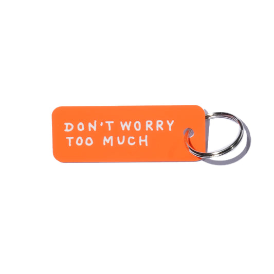 J.30000 "DON'T WORRY TOO MUCH" KEYTAG (NEON ORANGE / WHITE)