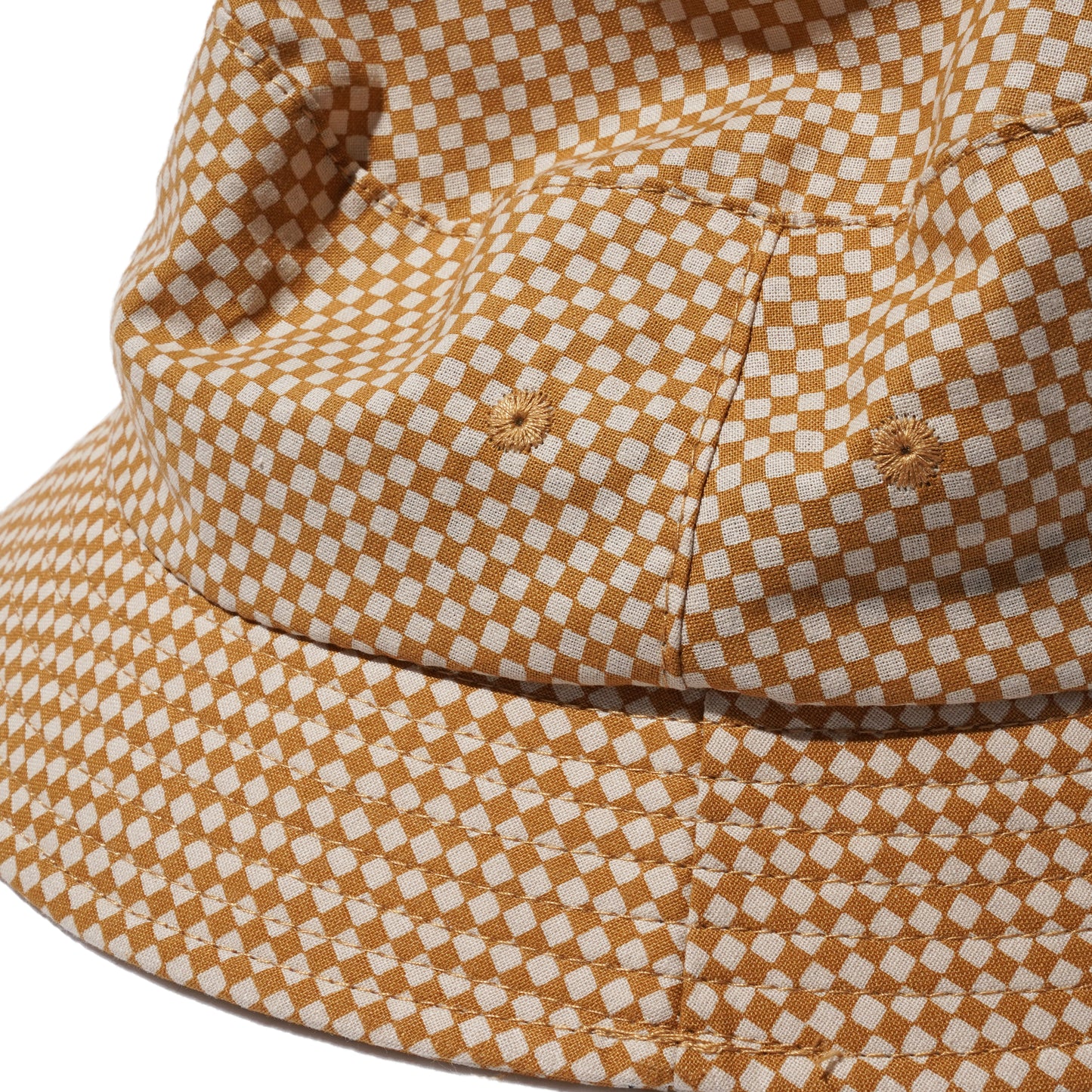 LITE YEAR MINI CHECK BUCKET HAT (MUSTARD)