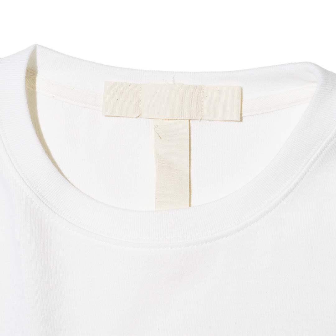 ZISE 008 DOUBLE POCKETS T-SHIRT (WHITE w/ YELLOW STITCHES)