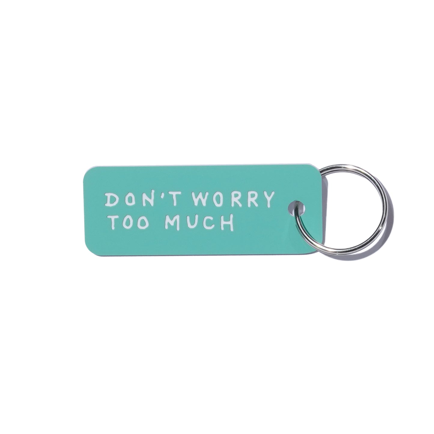 J.30000 "DON'T WORRY TOO MUCH" KEYTAG (TURQUOISE / WHITE)