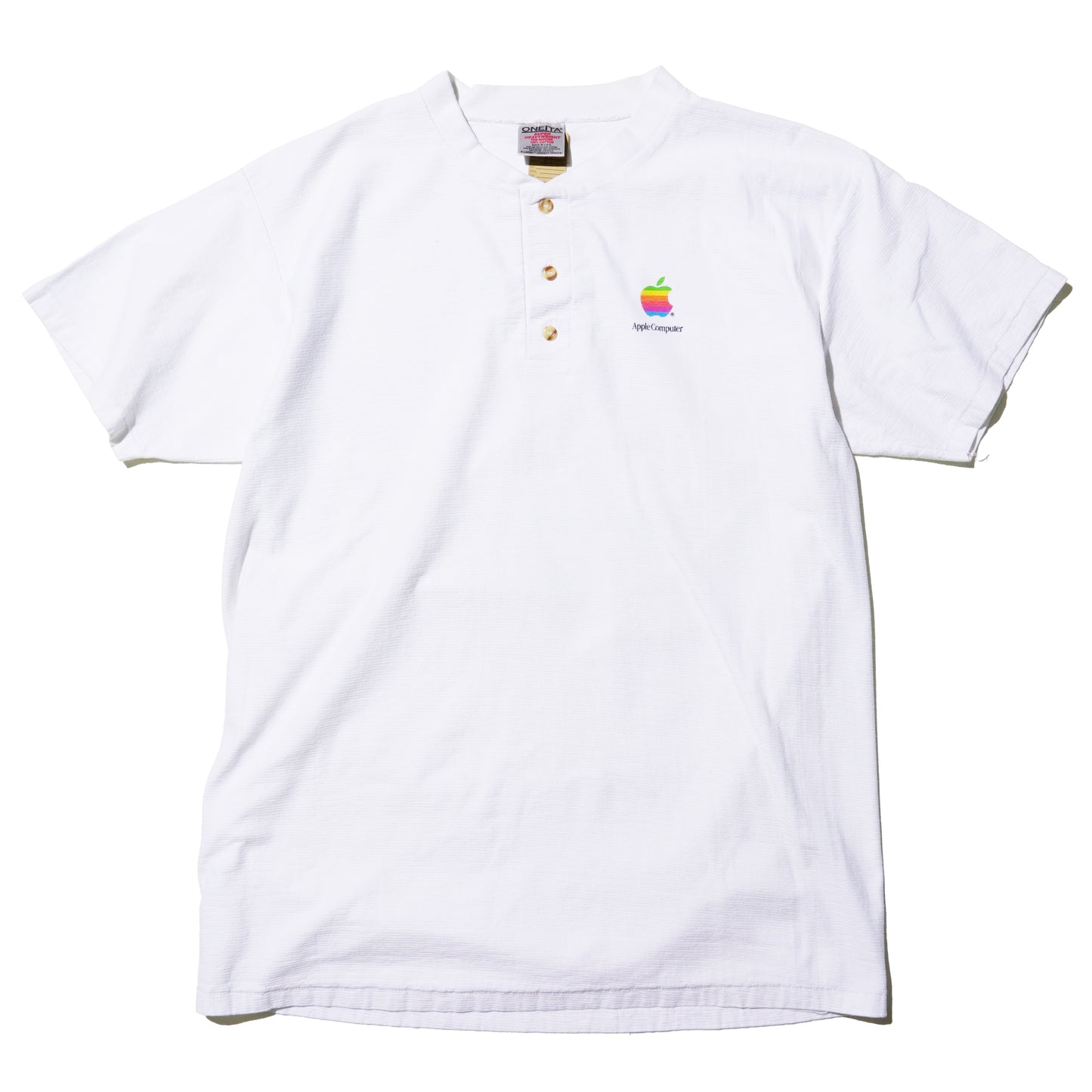 APPLE COMPUTER LOGO HENLEY T-SHIRT