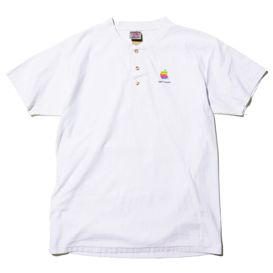 APPLE COMPUTER LOGO HENLEY T-SHIRT