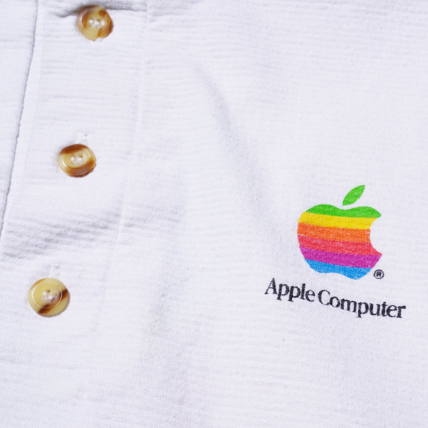 APPLE COMPUTER LOGO HENLEY T-SHIRT