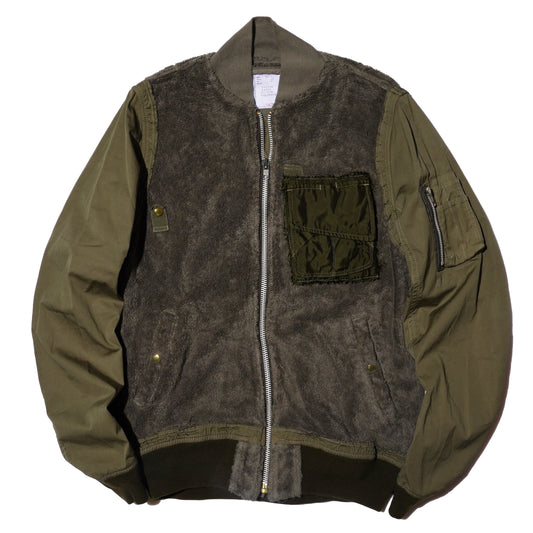 Sacai Patchwork MA-1 Jacket (Olive)