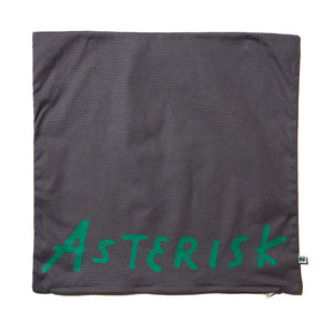 ZISE 005 ASTERISK LOGO CUSHION COVER by ZISE (GREY / GREEN)