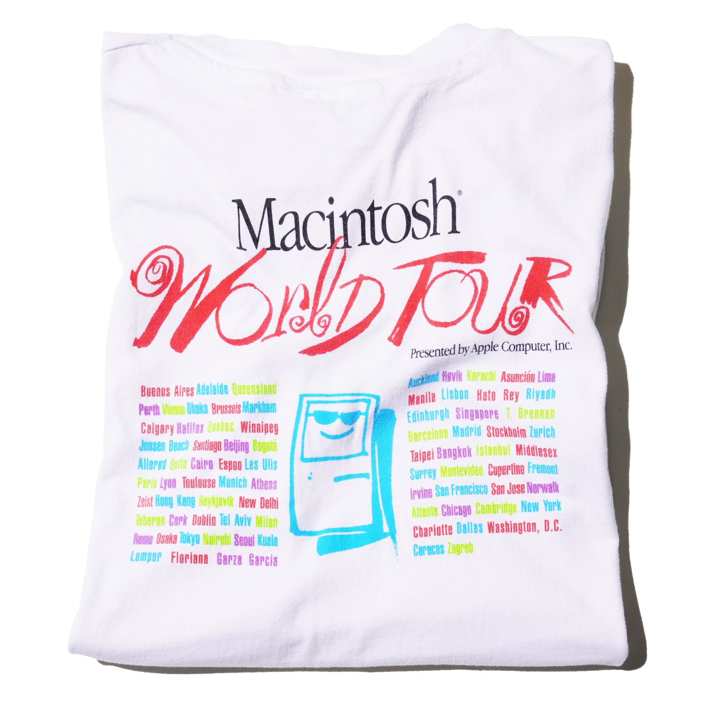 APPLE COMPUTER "MACINTOSH WORLD TOUR" T-SHIRT