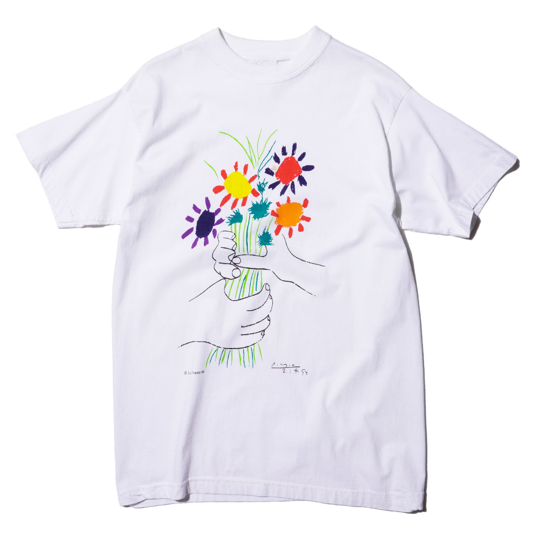 PICASSO FLOWER GRAPHIC T-SHIRT