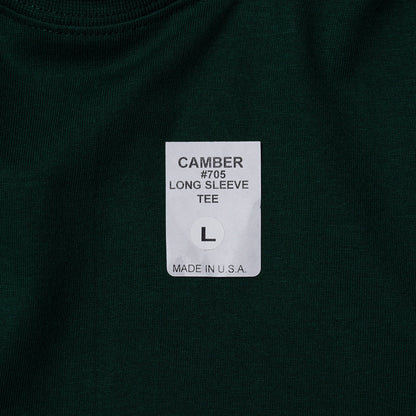 CAMBER FINEST #705 LONG SLEEVE T-SHIRT (DARK GREEN)