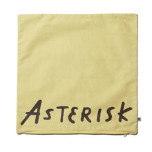 ZISE 005 ASTERISK LOGO CUSHION COVER by ZISE (LIGHT YELLOW / BROWN)