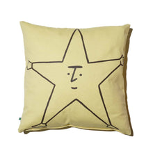 ZISE 005 ASTERISK LOGO CUSHION COVER by ZISE (LIGHT YELLOW / BROWN)